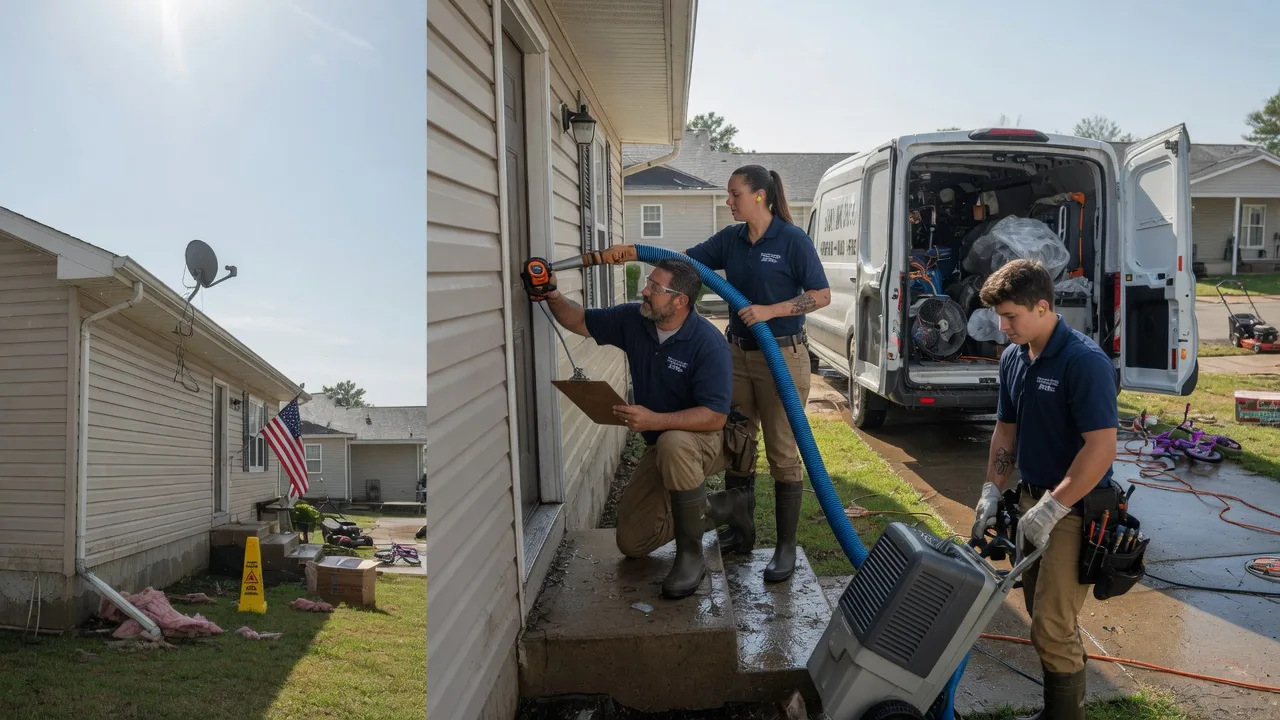 Ceiling Water Damage Restoration in Ogden, KS near me